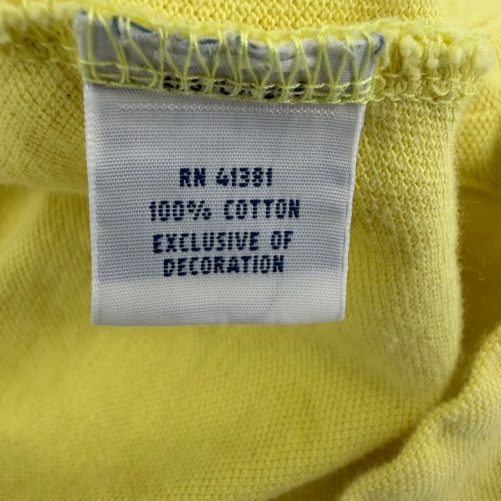Polo Ralph Lauren Polo Shirt Mens XXL Yellow‎ Short Sleeve Blue Pony Logo Pique